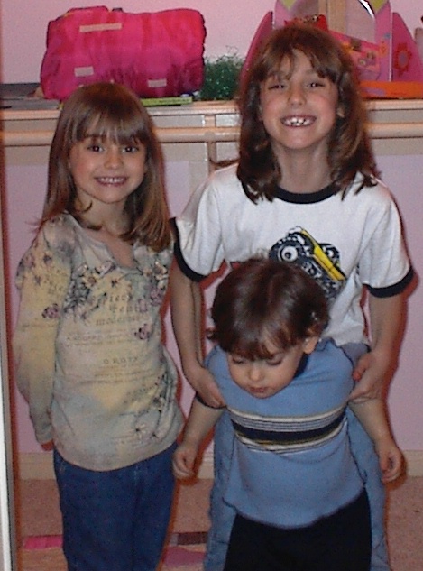 Jessica, Samantha, and an anxious to leave, Christopher
(February 2005)